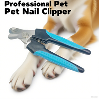 Coupe-ongles durable en acier inoxydable pour chien et chat avec logo personnalisé Tondeuse à ongles TPU pour animaux de compagnie
