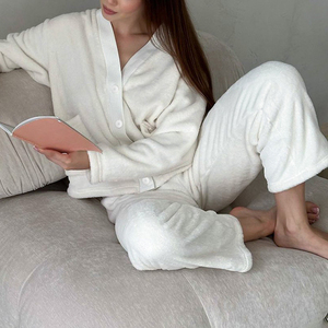 Robes kimono en mousseline personnalisée deux couches Vêtements de nuit pour femmes Ensembles de pyjamas imprimés deux pièces en coton, gaze/ - Product Image 5