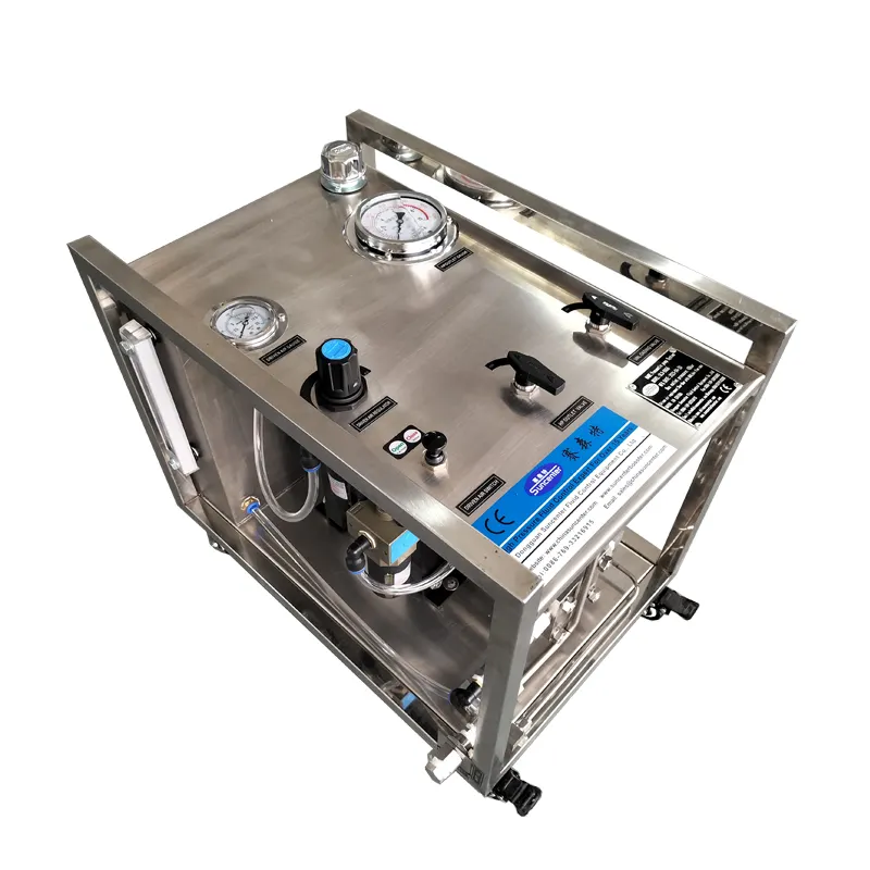 100-5000 Bar yüksek basınçlı hava tahrikli sıvı sistemi hidrolik pompa Test tezgahı