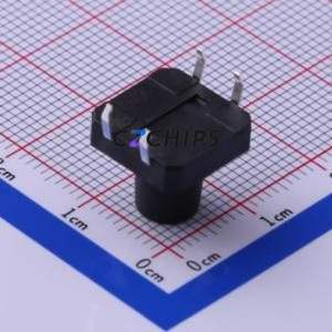 TC-1103-B-O Tactile Switch Through hole Component THT-4P,12x12mm Switch Single Pole Single Throw Round Button 1.6N Through Hole - Product Image 2