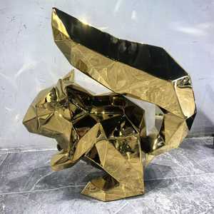 Electroplated <b>Squirrel</b> Fiberglass Animal Sculpture Outdoor Floor Mount Decorative Landscape <b>Ornament</b> - Product Image 4