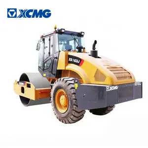 XCMG XS163J 14-16ton Hidráulico Único Tambor Compactador De Rolo De Estrada Vibratório