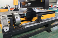 Routeur CNC 1325 à 4ème axe certifié CE, puissant, pour la découpe de panneaux plats et la gravure de colonnes de meubles cylindriques avec axe rotatif