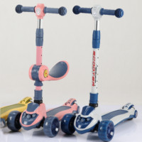 Nouveau modèle de trottinette pliante avec roue clignotante pour enfants de 4 ans
