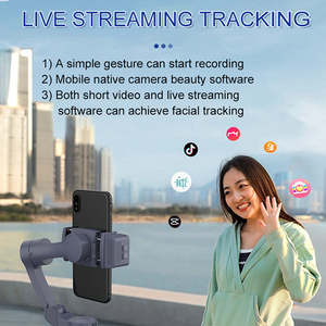 <span class=keywords><strong>Stabilisateur</strong></span> de <span class=keywords><strong>smartphone</strong></span> avec reconnaissance faciale IA intégrée, stabilisation 3 axes, design pliable et lumière d'appoint - Product Image 4