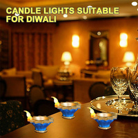 Deepavali Festival Décoration Indienne Diwali Diya Lumière LED Lampe à Huile Flottante Divali Deepavali Deepavali Bougie Artificielle Sans Flamme