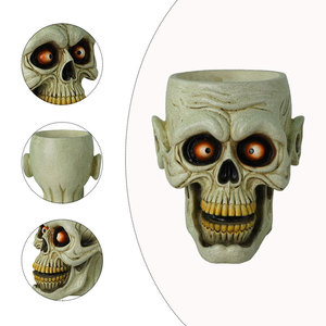 Sculpture de Squelette Zombie Effrayant en Résine pour Halloween, Pot de Fleurs Peint à la Main, Décoration de Jardin Intérieur/Extérieur Durable - Product Image 5