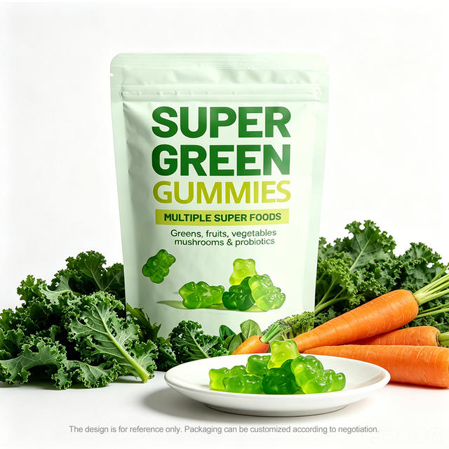 Super Greens Digestion Gummies - with Prebiotic Fiber, Supports Gut Health Factory Direct for Wellness Brands