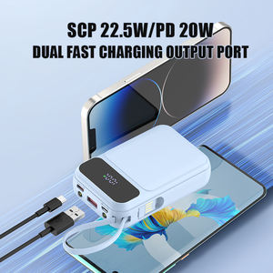 พาวเวอร์แบงค์แบบถอดได้10000มิลลิแอมป์ต่อชั่วโมง WST สายชาร์จเร็ว20วัตต์มีจอแสดงผล LED แบบพกพาสำหรับชาร์จแบตสำรองโทรศัพท์ - Product Image 5