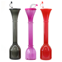 Gobelets jetables en plastique PET ondulés pour boissons glacées, avec pailles courbées, impression personnalisée, longs couvercles et pailles pour fêtes, vente en gros
