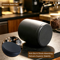 Soton Silent Espresso Knock Box, bac à déchets pour machine à café, en caoutchouc de silicone amovible, noyau métallique solide, antichoc, ABS