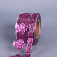 Wholesale Personality Custom Made Unique Pattern Adhesive Sticker Metal Perfume Candle jar Label für Wine Glass Bottle