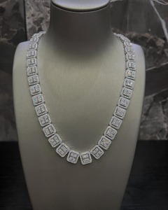 Direct Factory Supply Moissanite Diamond <b>Cuban</b> <b>Chain</b> Necklace for Casual Wear Use Available at Factory Price - Product Image 1