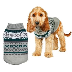 패션 XXXL 사이즈 강아지 크리스마스 스웨터, 눈꽃 다이아몬드 패턴의 우아한 애견 의류 - Product Image 4