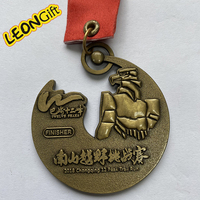 Médaille en alliage de zinc avec logo personnalisé et ruban pour marathon, course à pied, événement de fitness