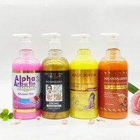 Gel Douche Corporel Blanchissant Intense avec Glutathion & Vitamine C Hydratant pour Peaux Sèches et Exfoliant pour Peaux Foncées
