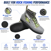 Bottes de pêche en néoprène premium YONSUB 5 mm avec semelle extérieure en feutre, chaussures de plongée durables à semelle épaisse antidérapante pour la plongée sous-marine et la pêche