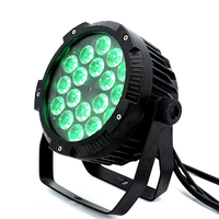 Projecteurs de scène DJ extérieurs étanches IP65 18x18W RGBWA UV 6-en-1 en aluminium, LED Par silencieux à effet Wash Disco avec DMX512
