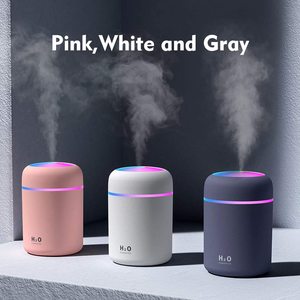 Humidificateur portable mini LED avec pulvérisation de 300 ml, double brumisation, diffuseur d'huiles essentielles aromatiques, humidificateur d'air H2O pour voiture - Product Image 4