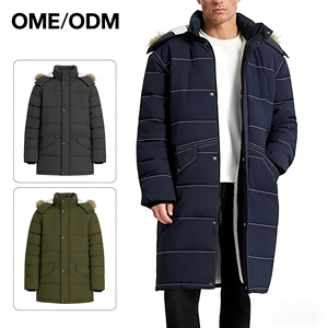 Veste <span class=keywords><strong>longue</strong></span> matelassée de qualité supérieure en gros, design <span class=keywords><strong>sans</strong></span> couture, taille personnalisable pour adultes - Product Image 1