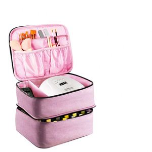Étui personnalisé pour vernis à ongles, étui de rangement pour lampe à ongles, magnifique trousse de maquillage, sac de rangement cosmétique, sac de voyage pour organiser un ensemble de vernis à ongles - Product Image 1