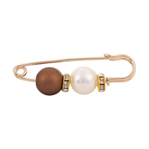 Broche de perlas de imitación con cuentas de cristal para mujer, accesorio decorativo de moda para uso diario - Product Image 5
