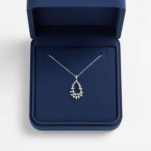 Collar con Colgante de Diamantes Reales en Oro Blanco Sólido de 18K, Hecho a Mano, Elegante, Venta al Por Mayor, Popular, Anillo de Joyería Natural para Mujer - Product Image 5