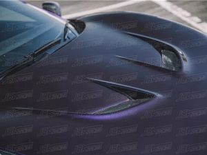 CAPOT DE CAPOT EN FIBRE DE CARBONE STYLE SAILES NOIRES POUR 2011-2016 FERRARI 458 ITALIA ET SPIDER - Product Image 2