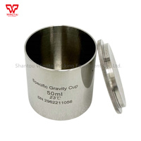 Taza de densidad de gravedad específica de acero inoxidable de 50ml y 100ml