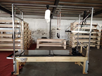 Table de Pilates 3 en 1 en bois de chêne massif haut de gamme, Reformer Cadillac Trapeze, équipement professionnel de fitness et de yoga pour studio commercial