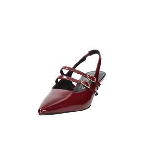 Marco Tozzi Donna Slingback 2-29508-45 Sandalias con tacón color burdeos para mujer, de charol, con punta en pico y tacón bajo - Product Image 2