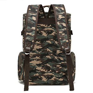 Mochila de Lona Personalizada al por Mayor con MOQ Bajo, Mochila Escolar para Estudiantes, Mochila de Viaje con Camuflaje para Exteriores - Product Image 3