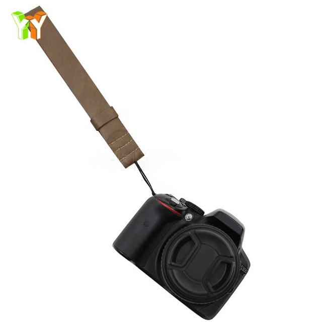 Vintage Genuine Leather Camera Lanyard Handmade Wrist Strap Portable Camera Accessories for Travel Camping