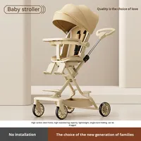 Poussette bébé légère pliable bidirectionnelle, position assise et allongée, cadre en acier inoxydable, capacité de charge 20 kg