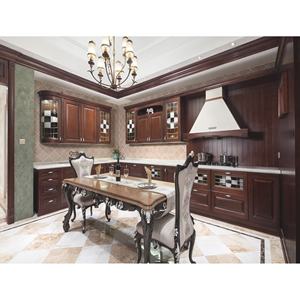 NICOCABINET Armoire de <span class=keywords><strong>cuisine</strong></span> italienne sur mesure <span class=keywords><strong>Meuble</strong></span> classique de luxe en bois massif avec <span class=keywords><strong>évier</strong></span> et dosseret Design unique - Product Image 2