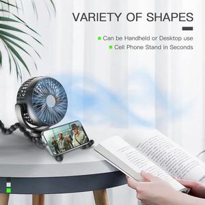 Refrigeración por <span class=keywords><strong>aire</strong></span> recargable portátil pulpo cochecito de bebé ventilador Flexible trípode Clip ventilador - Product Image 4
