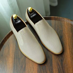 Leather Pointed <b>Toe</b> Business Casual Shoes Autumn British Luxury DesignerMen's Breathable Lightweightmens Leather Dress Shoes - Product Image 3
