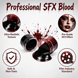 Crema de <span class=keywords><strong>Sangre</strong></span> Falsa Profesional para Efectos Especiales - Gel de <span class=keywords><strong>Sangre</strong></span> Lavable de Color Rojo Oscuro Realista para Cine y <span class=keywords><strong>Halloween</strong></span> - Product Image 1