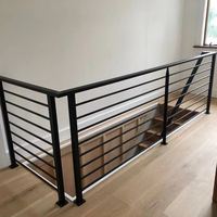 Rampe d'escalier en fer forgé de luxe pour l'intérieur de la maison