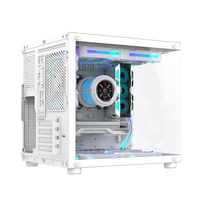 ALSEYE Square Shape Computer Case Cube Mini-W White Color PC Case With Glass Window