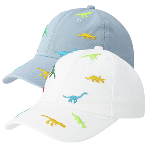 Gorra de Béisbol de Algodón para Niños, Bordado de Dinosaurios Coloridos, Gorra Ajustable para Niños Pequeños, Gorra Deportiva para Niños, Venta al Por Mayor - Product Image 1
