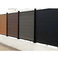 Bordure de jardin en bois composite en plastique facile à installer panneau de clôture mural laminé wpc pour extérieur poteau de portail