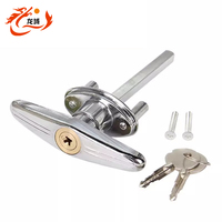 Serrure de porte de garage à poignée en T Longyu avec cylindre en laiton massif et clé cruciforme pour porte à enroulement