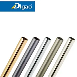 Pipe And Pipe Fittings Furniture Fittings Chrome Plated Hard Steel Wardrobe Oval Pipe Clothes Garment Iron Tube And Closet Rail