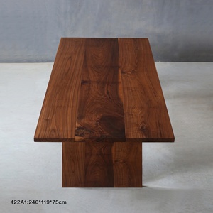 Phong cách Bắc Âu vuông lớn có thể mở rộng rắn Bắc Mỹ Gỗ Óc Chó Đen Ý tối giản 8 chỗ bàn ăn - Product Image 6