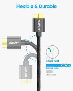 Free Sample SUNGUY Nylon Braided Type-C Fast Charging Data <b>Cable</b> for Phone Laptop Customized USB Charging <b>Cable</b> cavo di ricarica - Product Image 6