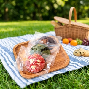Sacs d'emballage transparents en PLA BOPP de qualité alimentaire, auto-adhésifs et refermables, petits sacs en cellophane pour le pain, les gâteaux et les salades (vente en gros) - Product Image 1