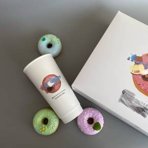 Taza Kraft portátil personalizada para llevar, papel para restaurante de hotel, café, helado, postre, tazas para pastel, pared simple/doble con tapas - Product Image 1