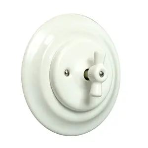 Wholesale Flush Mounting Retro Vintage Ceramic Porcelain Toggle Wall Light Switch