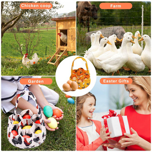 2 Pcs Collecting Apron Chicken Gathering <b>Basket</b> with 7 Pouches Fresh Holding Apron with 11 Pockets - Product Image 5